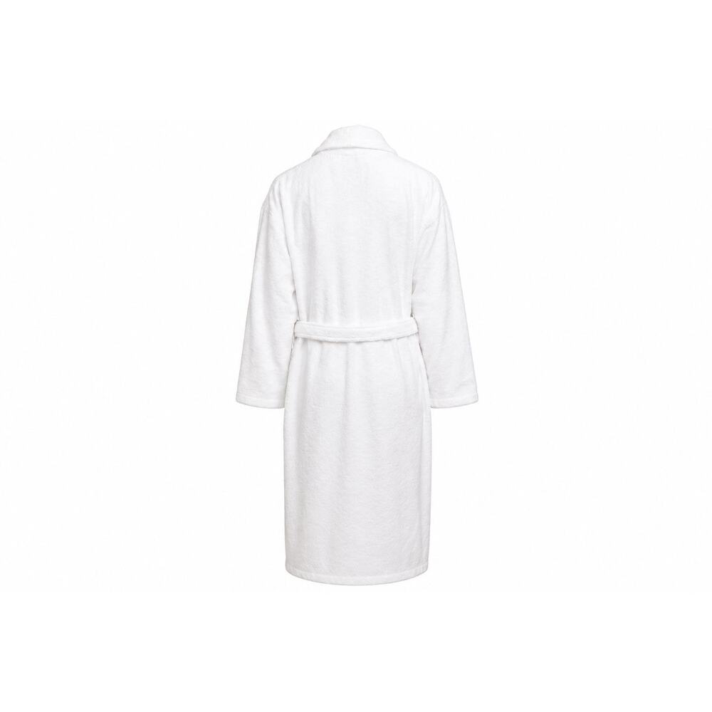 White Bathrobe 100% Cotton L-XL Turkish Towel Robe Soft Spa Hotel Quality Unisex - Picture 5 of 7